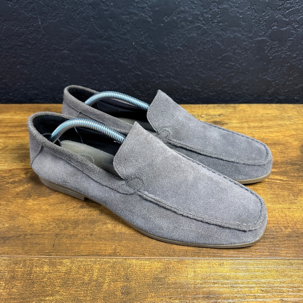 Robert Wayne MIG Grey Suede Slip On Loafers Mens Size 9